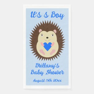 Baby Boy Blue Heart Egel Baby Borrel Servet