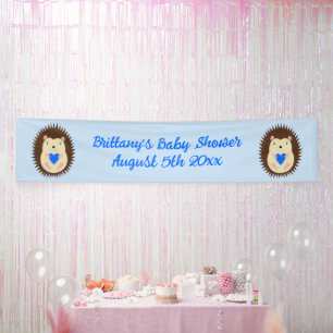 Baby Boy Blue Heart Egel Baby Shower Spandoek