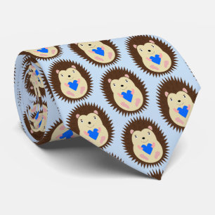Baby Boy Blue Heart Egel Patroon Stropdas
