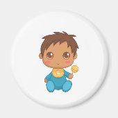 Baby Boy Blue Jumpsuit Magneet (Voorkant)