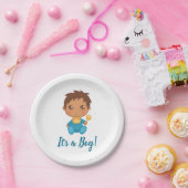 Baby Boy Blue Jumpsuit Papieren Bordje (Feest)