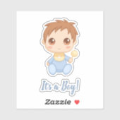 Baby Boy Blue Jumpsuit Sticker (Vel)
