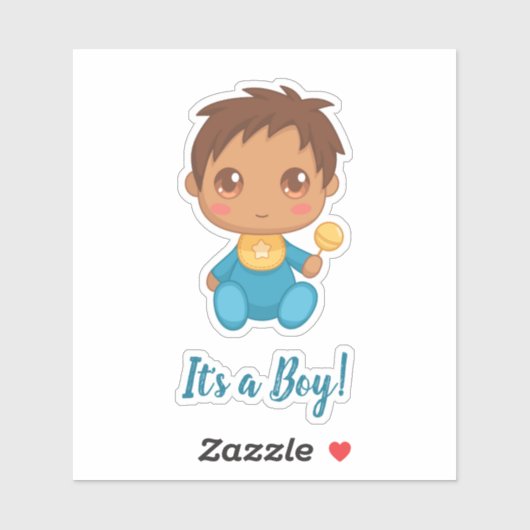 Baby Boy Blue Jumpsuit Sticker (Vel)