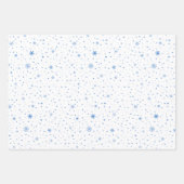 Baby Boy Blue Kerstmis Snowmen en Snowflakes Inpakpapier Vel (Voorkant 2)