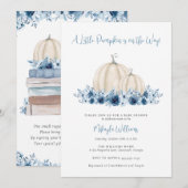 Baby Boy Blue Kleine Pompoen Boeken voor Babyfeest Kaart (Voorkant / Achterkant)