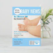 Baby boy blue magazine PERSONALIZE Aankondiging (Staand voorkant)