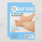 Baby boy blue magazine PERSONALIZE Aankondiging (Voorkant / Achterkant)