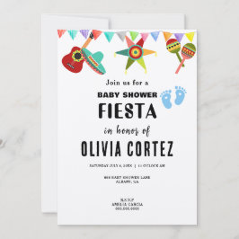 Baby Boy Blue Mexican Fiesta Baby shower Kaart