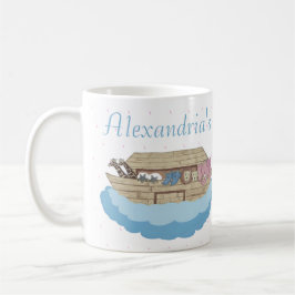 Baby Boy Blue Noah's Ark Baby shower cadeau Koffie Koffiemok