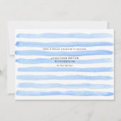 Baby Boy Blue One Foto Welkom geboorteaankondiging Kaart (Achterkant)