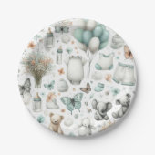 Baby Boy Blue Papieren Bordje (Voorkant)