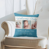 Baby Boy Blue Photo Collage Cute Newborn Keepomwil Kussen