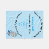 Baby Boy Blue Ratelaar Fleece Dekentje Deken (Voorkant (Horizontaal))