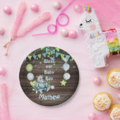 Baby Boy Blue Rhino Papieren Bordje (Feest)