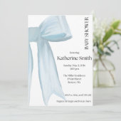 Baby Boy Blue Ribbon Kaart (Staand voorkant)