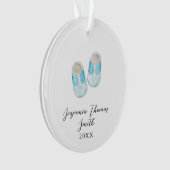 Baby Boy Blue schetst kerst Acrylversiering Ornament (voorkant)