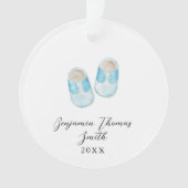 Baby Boy Blue schetst kerst Acrylversiering Ornament (voorkant)
