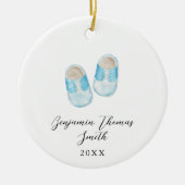 Baby Boy Blue schetst kerstkeramiek Keramisch Ornament (Voorkant)