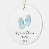 Baby Boy Blue schetst kerstkeramiek Keramisch Ornament (Links)