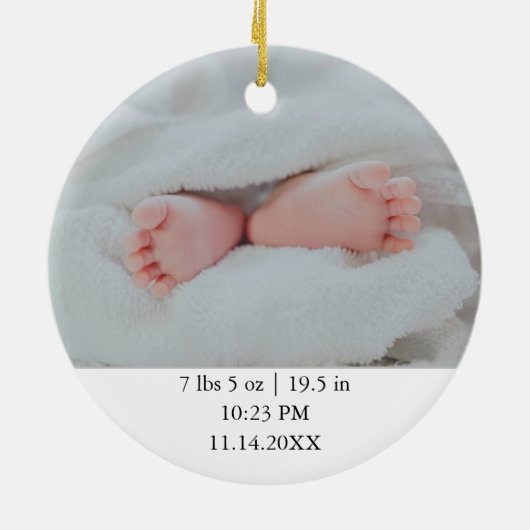 Baby Boy Blue schetst kerstkeramiek Keramisch Ornament (Achterkant)