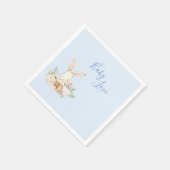 Baby Boy Blue Script Cute Schattig Baby shower Servet (Hoek)