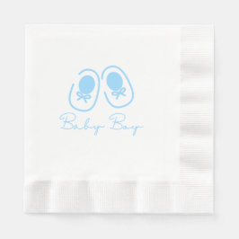 Baby Boy Blue Shoes Baby Shower Servet