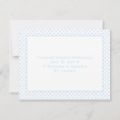 Baby Boy Blue Stippen Baby Aankondiging Afbeelding (Achterkant)