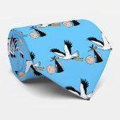 Baby Boy Blue & Stork Stropdas (Opgerold)