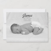 Baby Boy Blue Stripe Birth koninklijke bekendmakin Kaart (Voorkant)