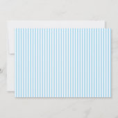 Baby Boy Blue Stripe Birth koninklijke bekendmakin Kaart (Achterkant)