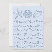 Baby Boy Blue Summer Baby shower Beach Kaart (Achterkant)