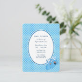 Baby Boy Blue Train Beer Shower koninklijke aankon Kaart (Staand voorkant)