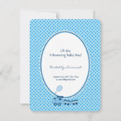 Baby Boy Blue Train Beer Shower koninklijke aankon Kaart (Achterkant)