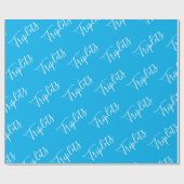 Baby Boy Blue Triplet Boys Script Cadeaupapier (Vlak)