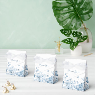 Baby Boy Blue Waterverf Bloemen Favor Doos Bedankdoosjes