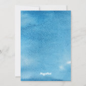 Baby Boy Blue Waterverf String Lights Baby shower Kaart (Achterkant)