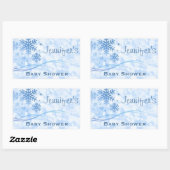 Baby Boy Blue Winter Sneeuwvlok Douche Stickers (Vel)