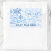 Baby Boy Blue Winter Sneeuwvlok Douche Stickers (Tas)