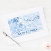 Baby Boy Blue Winter Sneeuwvlok Douche Stickers (Envelop)