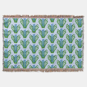 Baby Boy Bluebell Bloemen Lente Patroon Deken