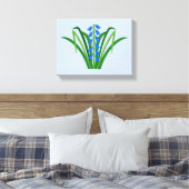 Baby Boy Bluebell Flowers Spring Canvas Afdruk (Insitu (Slaapkamer))