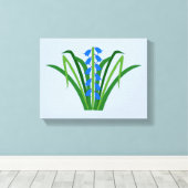Baby Boy Bluebell Flowers Spring Canvas Afdruk (Insitu (Houten vloer))
