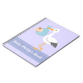 Baby Boy Book - Stork levert Baby Boy Notitieboek (Linkerzijde)