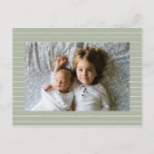 Baby boy bos beer geboorte Briefkaart bekendmaking (Achterkant)