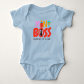 Baby Boy Boss Bundel van Liefde Melkfles Ratelaar Romper (Voorkant)