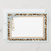 Baby Boy Bow Stropdas Cheetah Print Dank je Bedankkaart (Achterkant)