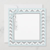 Baby Boy Bow Stropdas Chevron Print Dank je Bedankkaart (Achterkant)