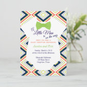 Baby Boy Bow Stropdas Onsie met kleurrijk design Kaart (Staand voorkant)