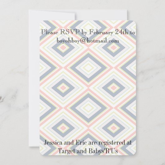 Baby Boy Bow Stropdas Onsie met kleurrijk design Kaart (Achterkant)