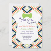 Baby Boy Bow Stropdas Onsie met kleurrijk design Kaart (Voorkant)